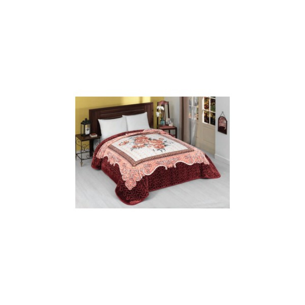 Mink Solana Lüks Vizon Battal Boy Battaniye 990 Bordo Hem Battaniye & Hem Yatak Örtüsü - 220 x 240 cm Battaniye Fiyatı