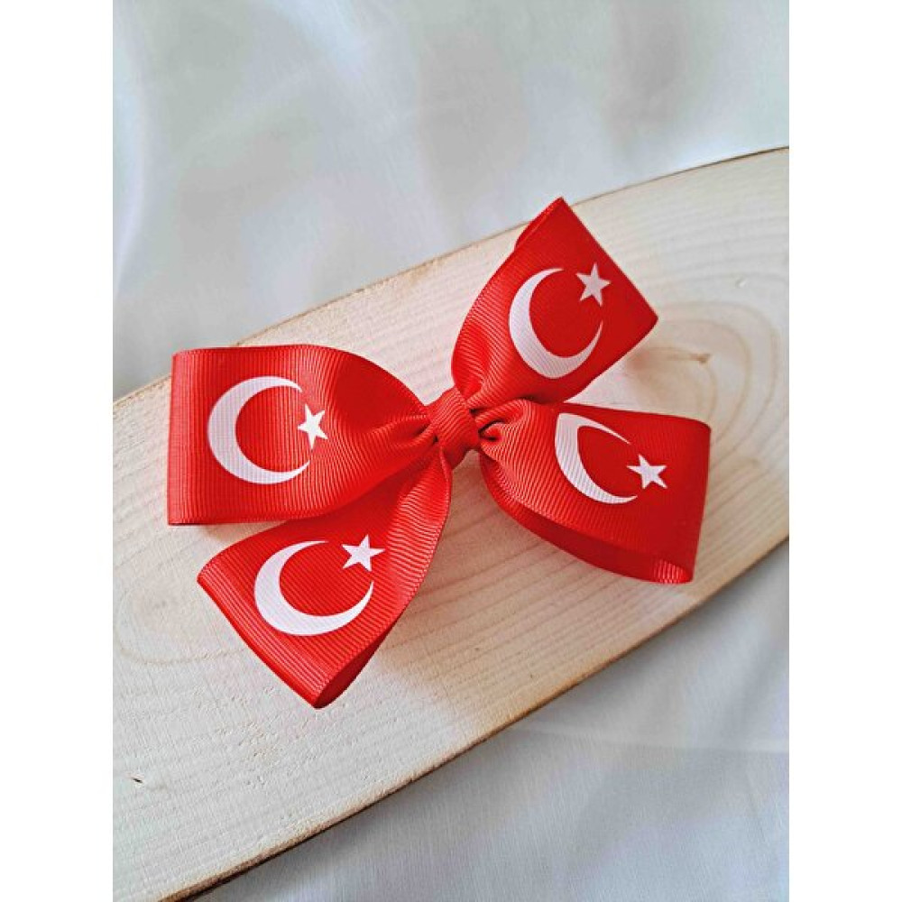 Minky Flowers Türk Bayraklı Toka 29 Ekim, 23 Nisan Toka, Taç & Saç Bandı Fiyatı