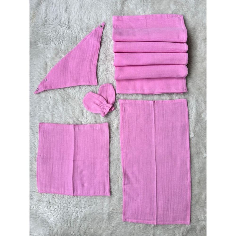 Minnana Kids Bebek Müslin Kumaş 5'li Set - Standart - Pembe Oto Boyaları Fiyatı