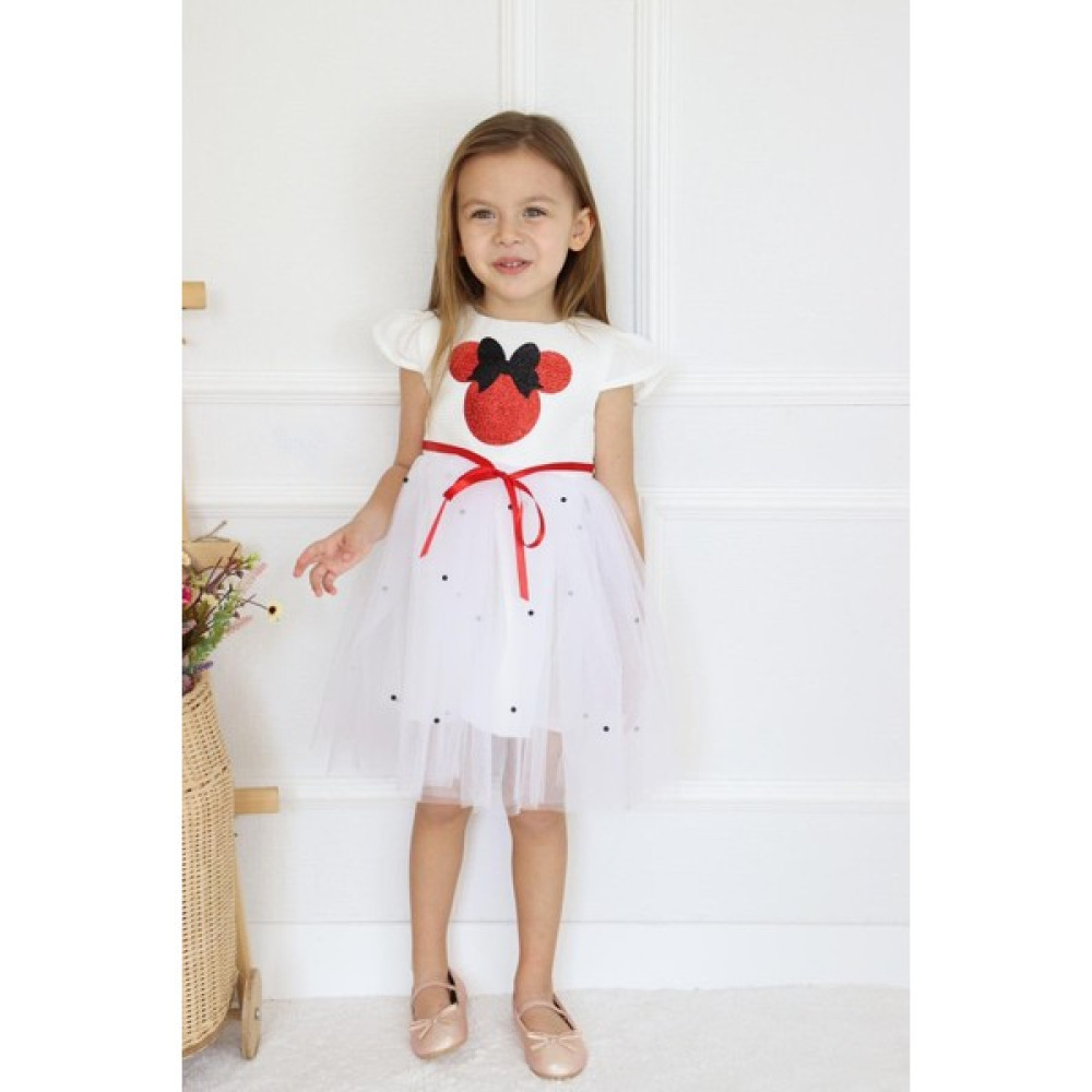 Minnana Kids Doğum Günü Party Konsepti Tül Elbise Mickey Karakterli Kız Çocuk Elbise Fiyatı
