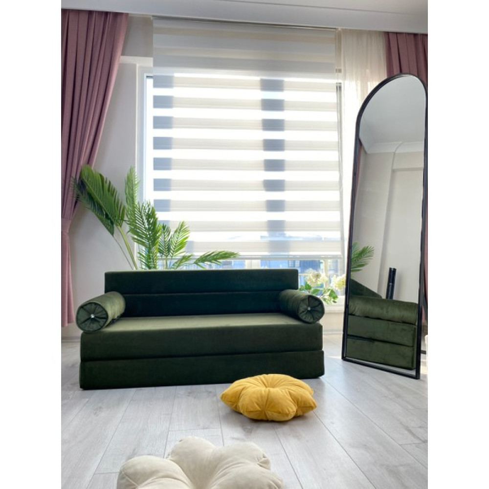Minness Katlanır Koltuk & Katlanır Yatak-Baby Face Kumaş 120*200 &oturum Yüksekliği 29CM - Açık Yeşil Kanepe & Çekyat Fiyatı