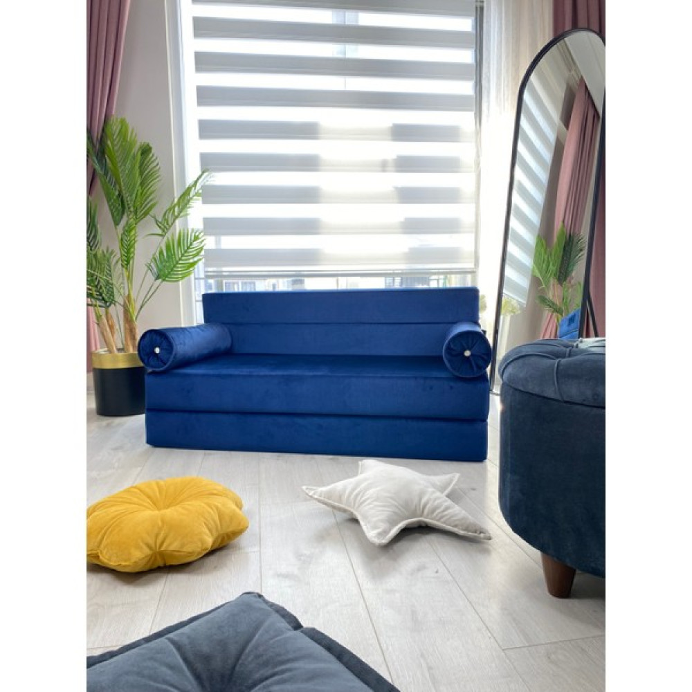 Minness Katlanır Koltuk & Katlanır Yatak-Baby Face Kumaş 120*200 &oturum Yüksekliği 29CM - Lacivert Kanepe & Çekyat Fiyatı