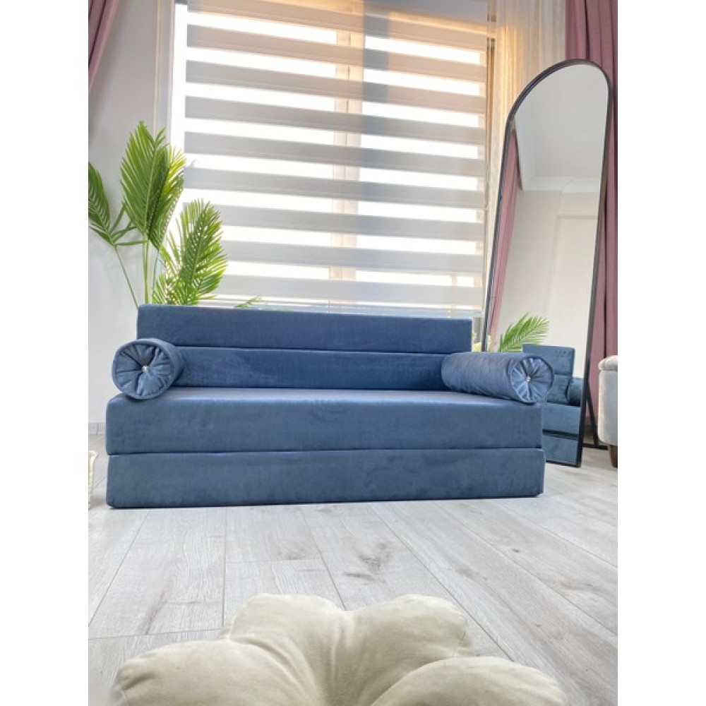 Minness Katlanır Yatak & Katlanır Koltuk-Baby Face Kumaş ANTRASİT 120 x 200 cm & Oturum Yüksekliği 29 cm - Antrasit Kanepe & Çekyat Fiyatı