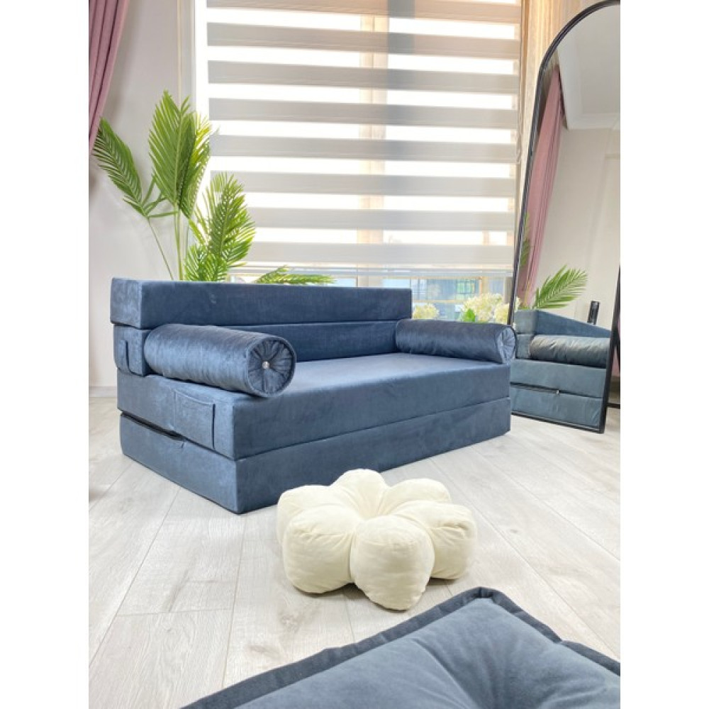 Minness Katlanır Yatak & Katlanır Koltuk-Baby Face Kumaş ANTRASİT 120*200 &Oturum Yüksekliği 29 cm - Antrasit Kanepe & Çekyat Fiyatı