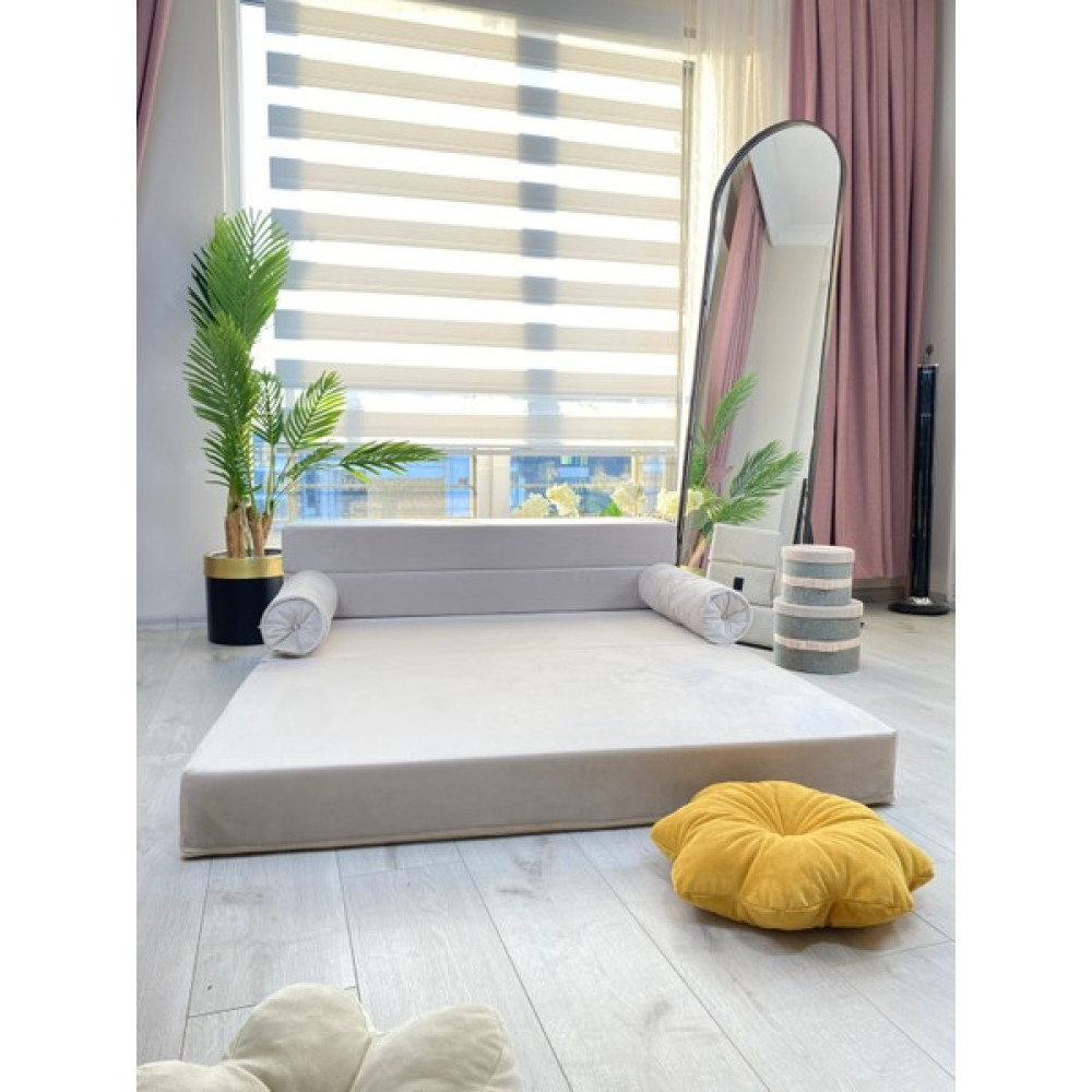 Minness Katlanır Yatak & Katlanır Koltuk-Baby Face Kumaş Lacivert 120*200 &oturum Yüksekliği 29CM - Krem Bebek-Çocuk Odası Fiyatı
