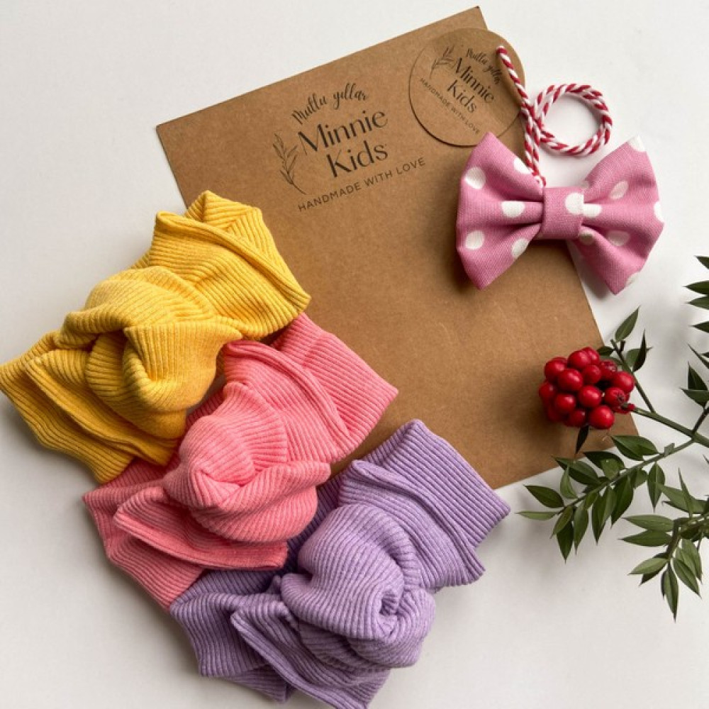 Minnie Kids 3 Lü Ribana Bandana Seti Bebek Saç Bandı Fiyatı