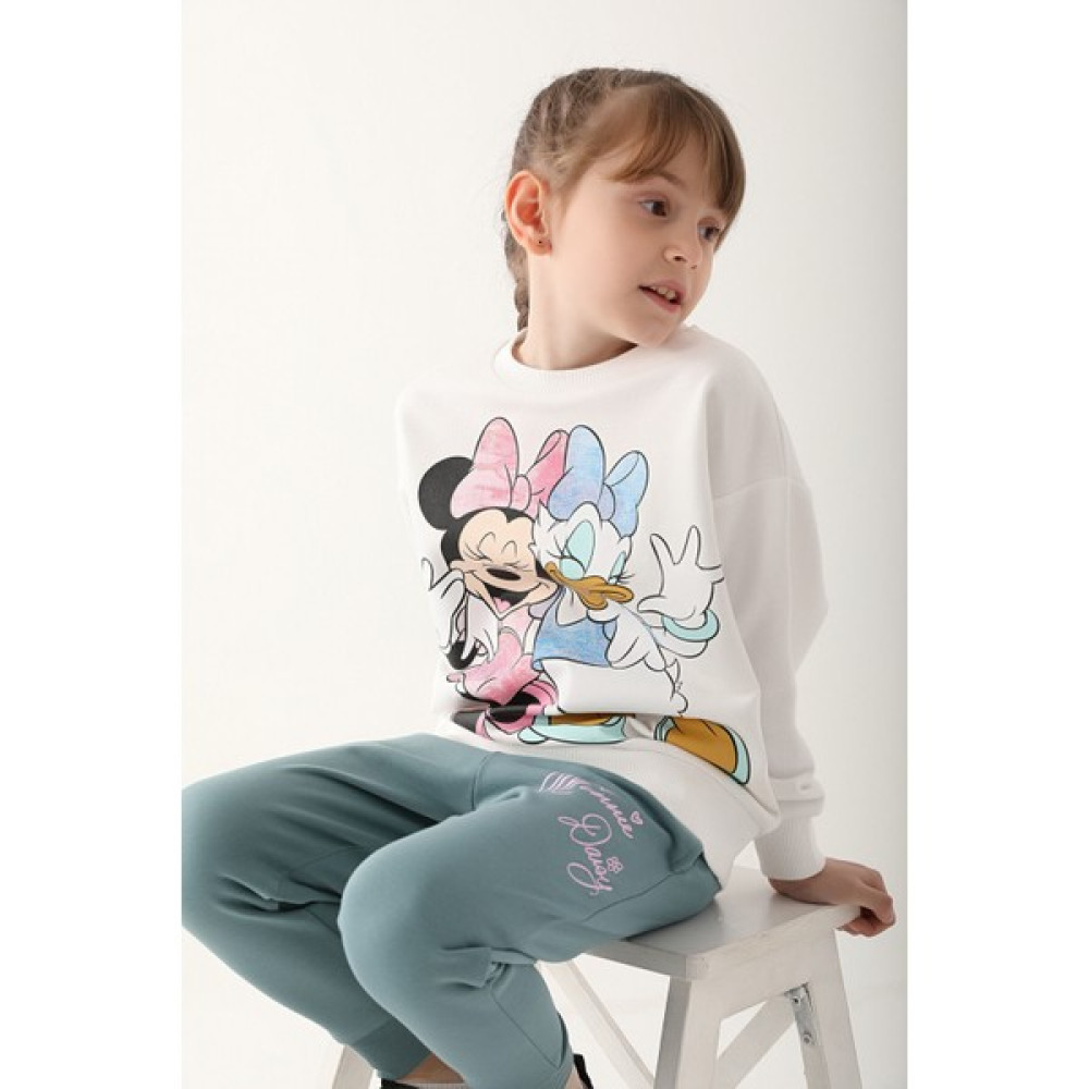 Minnie Mouse Krem Kız Çocuk Eşofman Takımı Kız Çocuk Eşofman Fiyatı