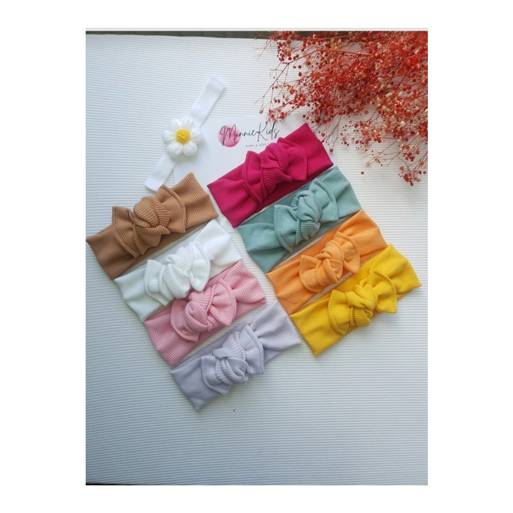 MinnieKids Papatya Saç Bandı Ve 8li Ribana Bebek Bandana Toka, Taç & Saç Bandı Fiyatı