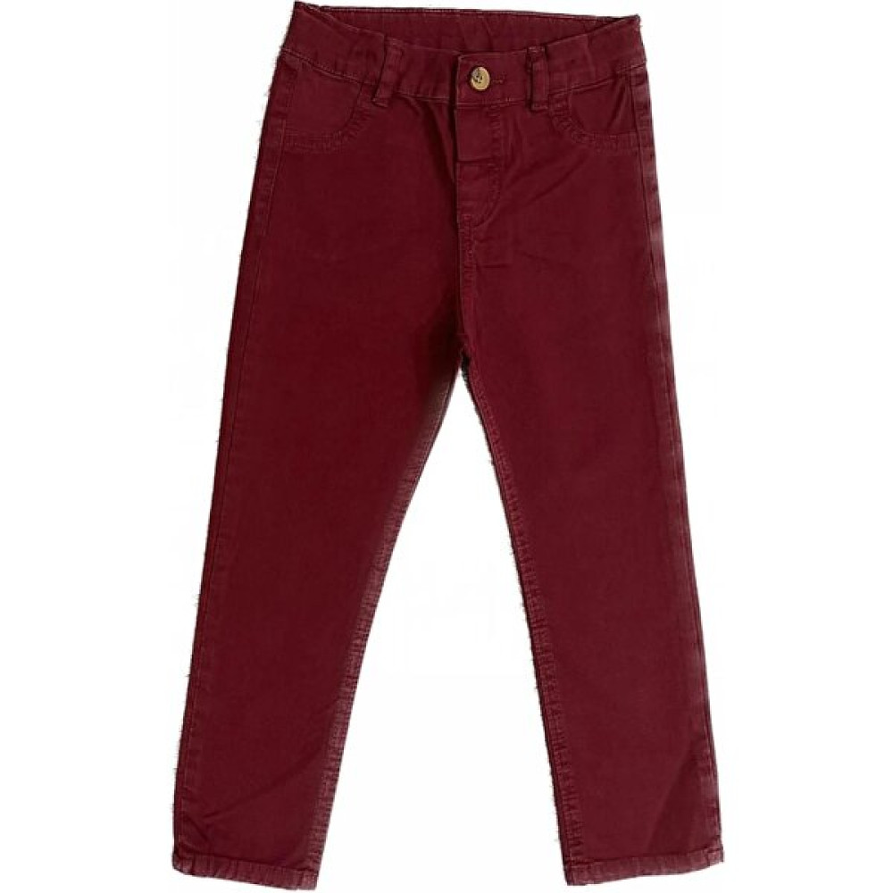 Minny Max Bordo Renk Gabardin Kumaş Beli Ayarlanabilir Lastikli Çocuk Pantolon Erkek Çocuk Pantolon Fiyatı