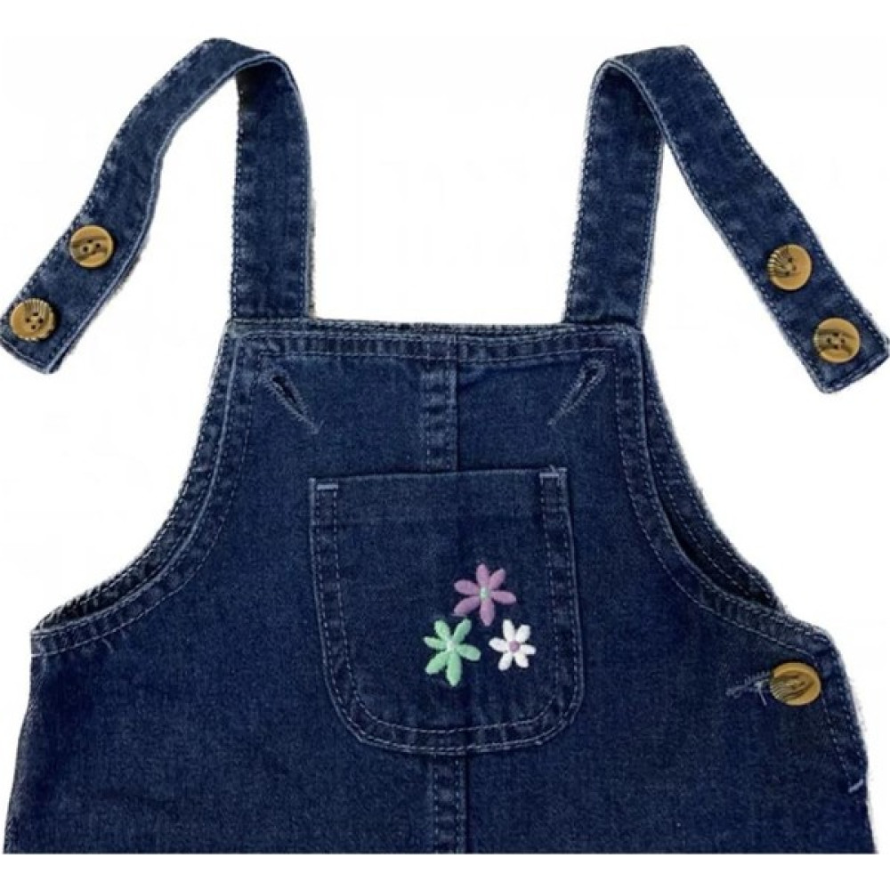 Minny Max Kız Çocuk Nakışlı Askılı Denim Elbise Kız Çocuk Elbise Fiyatı