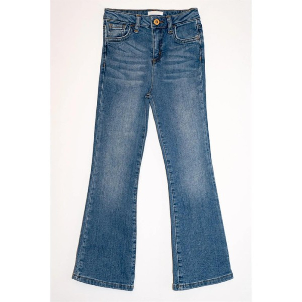 Minny Max Kız Çocuk Yüksek Bel Ispanyol Paça Denim Pantolon Kız Çocuk Pantolon Fiyatı