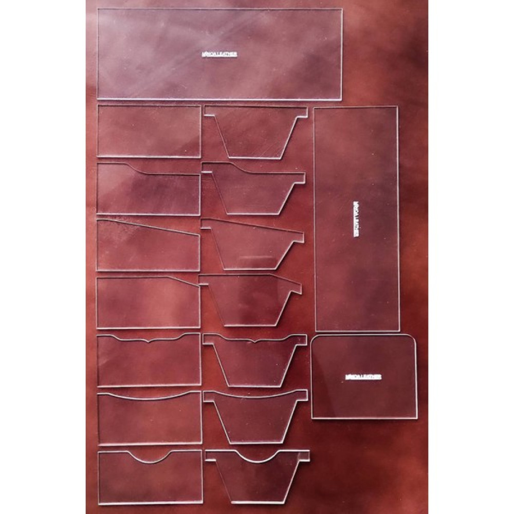 Minoa Leather Deri Cüzdan Kartlık Kalıp Seti -17 Parça 3 mm Şeffaf Pleksiglass - Deri Kalıp - Cüzdan Kalıp Alet Çantası & Dolabı Fiyatı