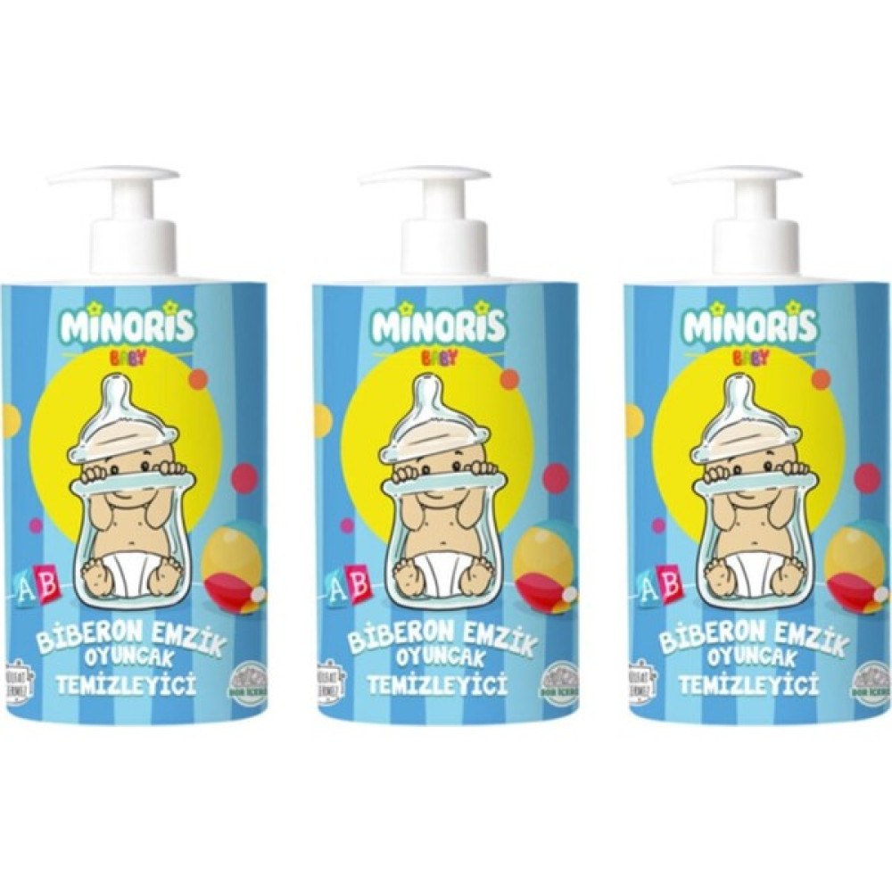 Minoris Baby Organik Antialerjik Biberon Emzik Temizleyici 500ML 3'lü Se Biberon Fiyatı
