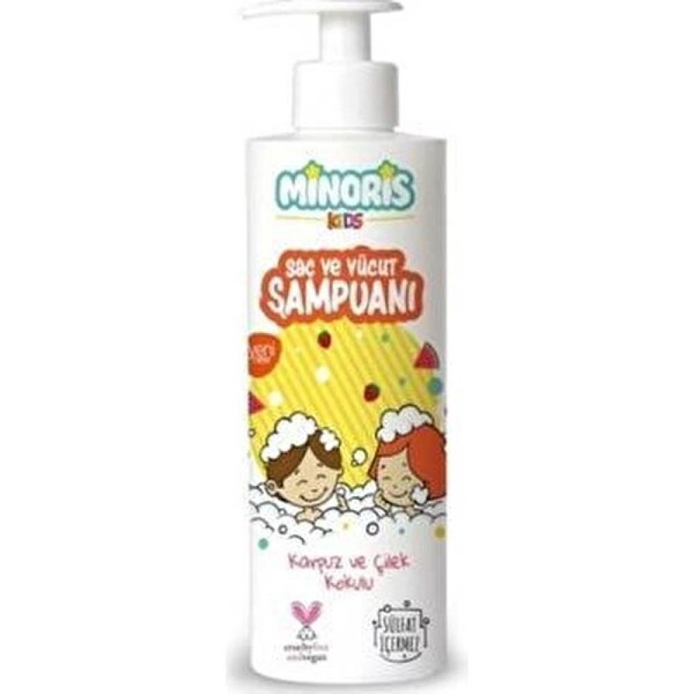 Minoris Kids Organik Saç ve Vücut Şampuanı Karpuz Çilek Kokulu 400 ml Bebek Şampuanı Fiyatı