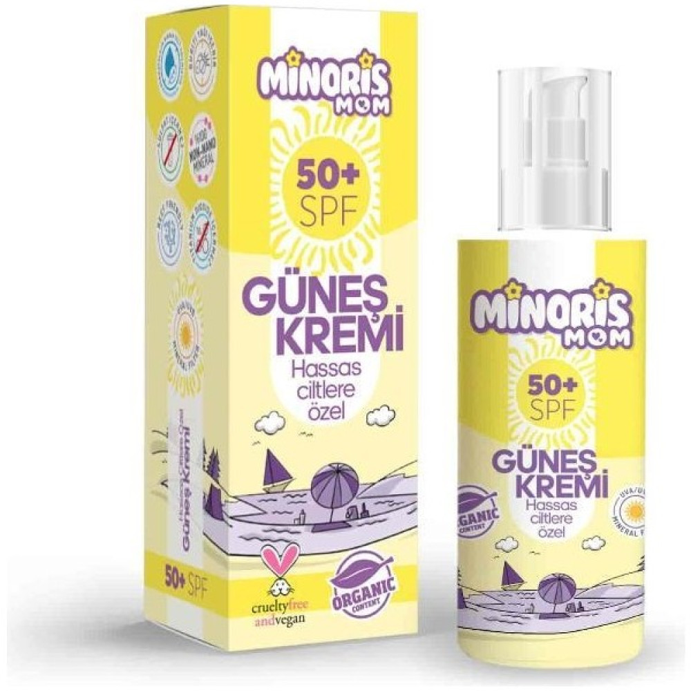 Minoris Mom Hassas Ciltler İçin Güneş Kremi Spf 50 150 ml Güneş Kremleri ve Losyonları Fiyatı