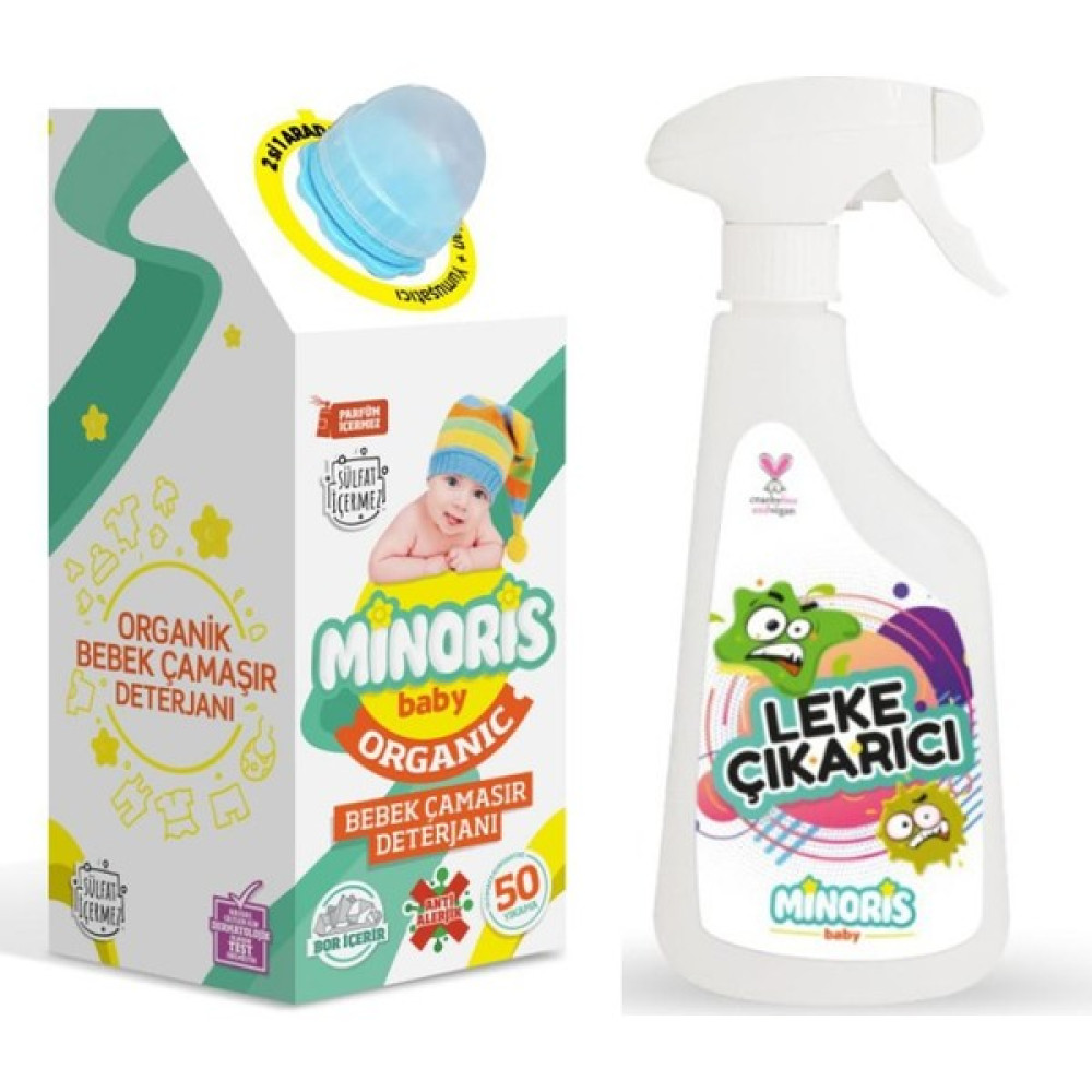 Minoris Organik Bebek Çamaşır Deterjanı ve Leke Çıkarıcı Set Çamaşır Yıkama Fiyatı