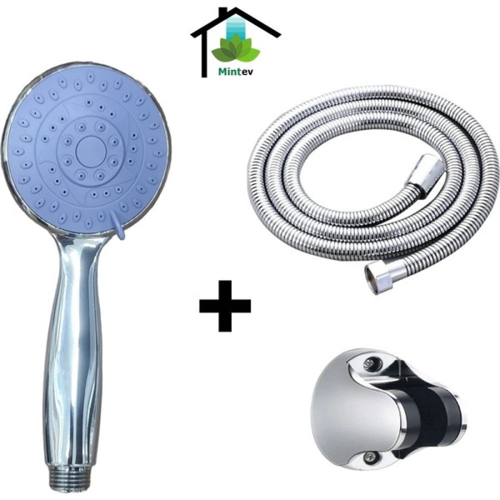 Mintev Mavi Mini Eco Duş Seti Krom Eco Hortum ve Mafsal Duş Başlığı Fiyatı