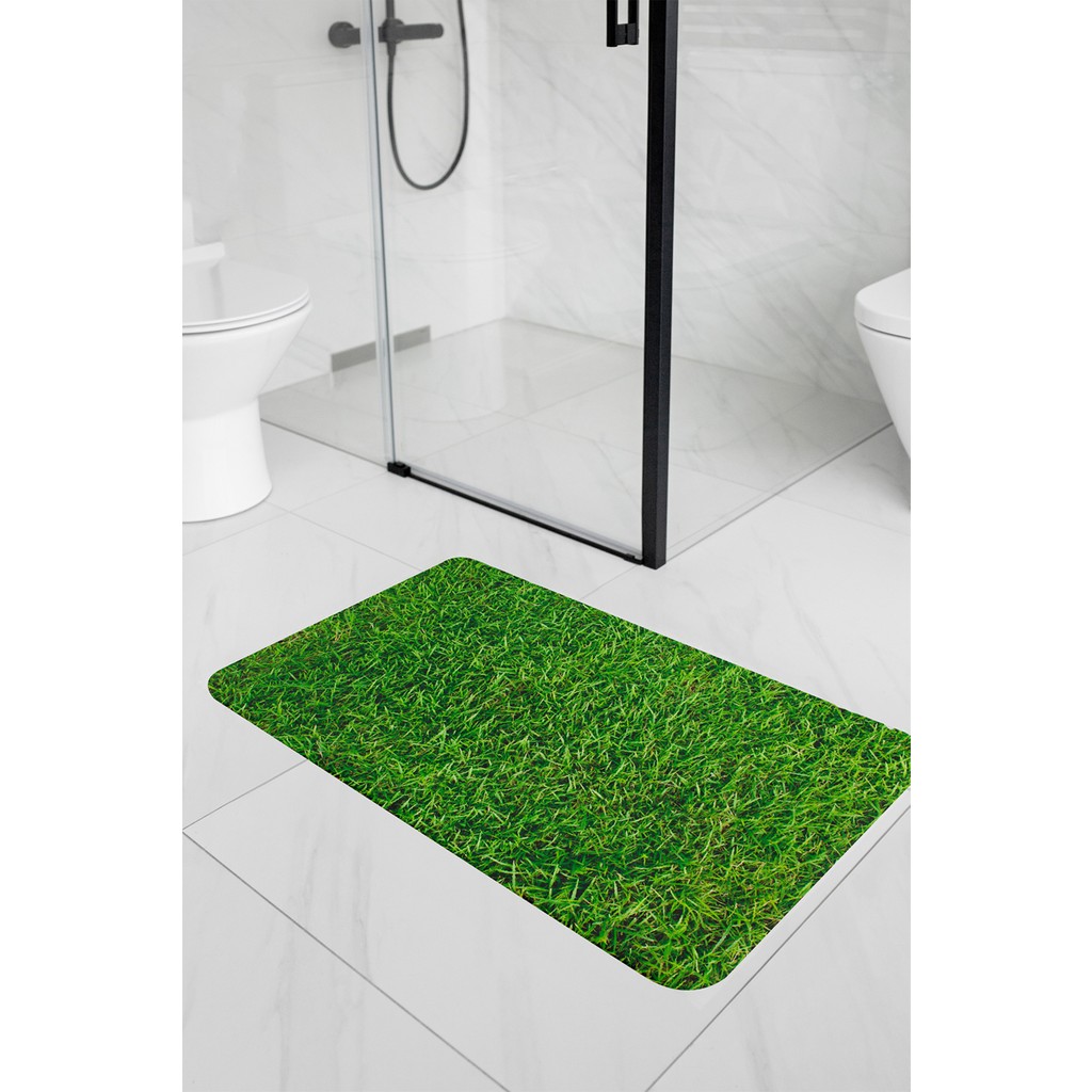 Minufco 3D Desenli Iç Dış Mekan Kullanıma Uygun Kaymaz Su Emici Üç Katmanlı Abdest Banyo Paspası - Çok Renkli - çim Araca Özel Paspaslar Fiyatı