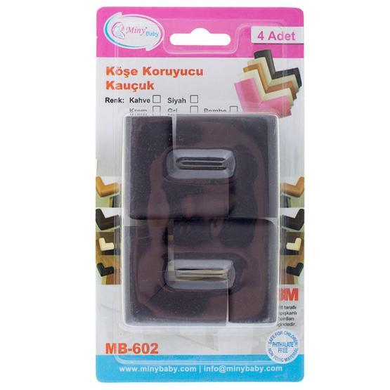 Miny Baby 4 Adet Kahverengi Kauçuk Köşe Koruyucu