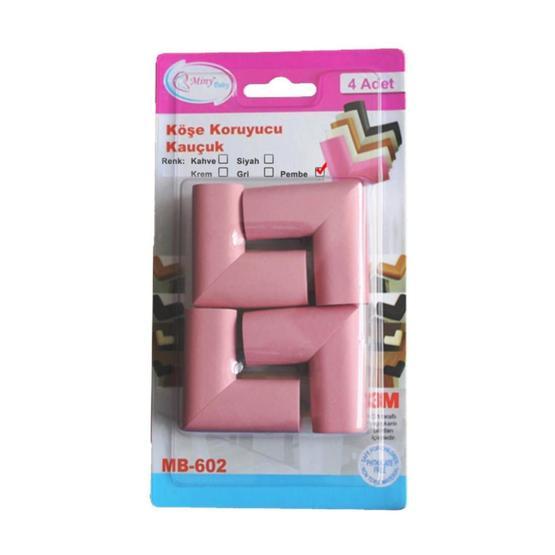 Miny Baby 4 Adet Pembe Kauçuk Köşe Koruyucu