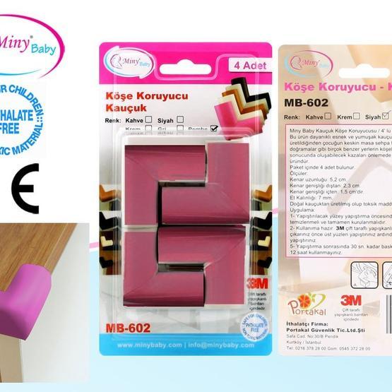 Miny Baby 4 Adet Pembe Kauçuk Köşe Koruyucu Bebek Güvenlik Seti Fiyatı