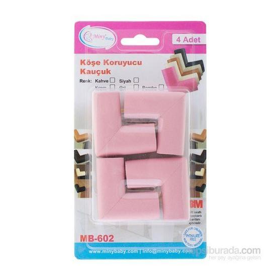 Miny Baby 4 Adet Pembe Kauçuk Köşe Koruyucu