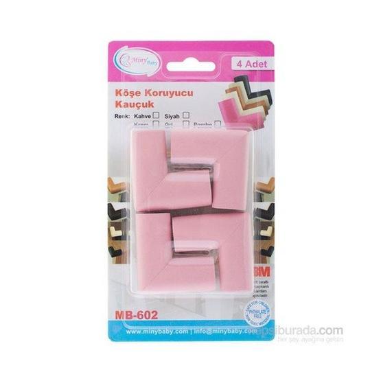 Miny Baby 4 Adet Pembe Kauçuk Köşe Koruyucu