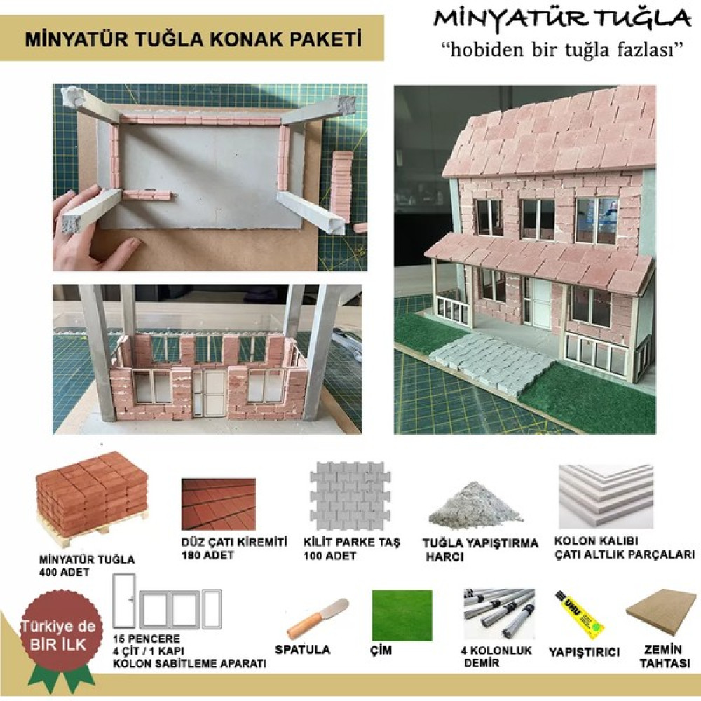 Minyatür Tuğla Konak Paketi Maket Fiyatı