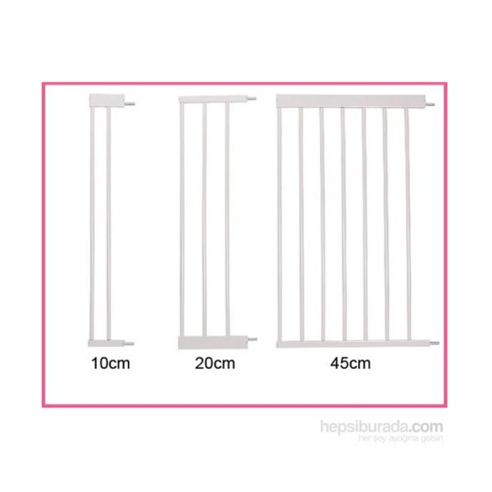 MinyBaby Otomatik Kapanır German Style Stop / Auto Close Güvenlik Kapısı Uzatma Parçası / Beyaz - 45 cm Bebek Güvenlik Kapısı Fiyatı