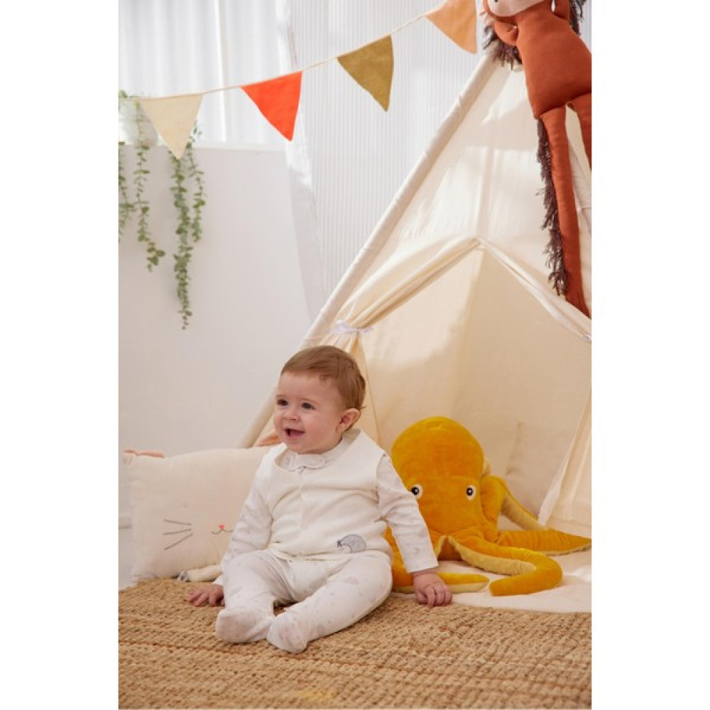 Minycenter Unisex Bebek Yelek Ekru Bebek Yeleği Fiyatı