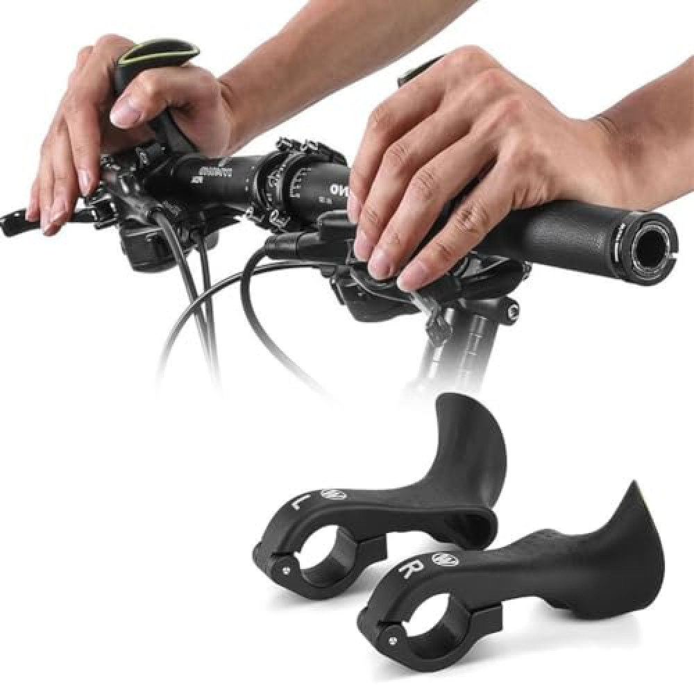 MIOLOE Bike Handlebar Ends Ergonomic No-Slip MTB Mountain Bike Road Cross-Country Bicycle Handlebar Extender Bar Ends Suitable for 21.8-22.8mm Handlebar (01)