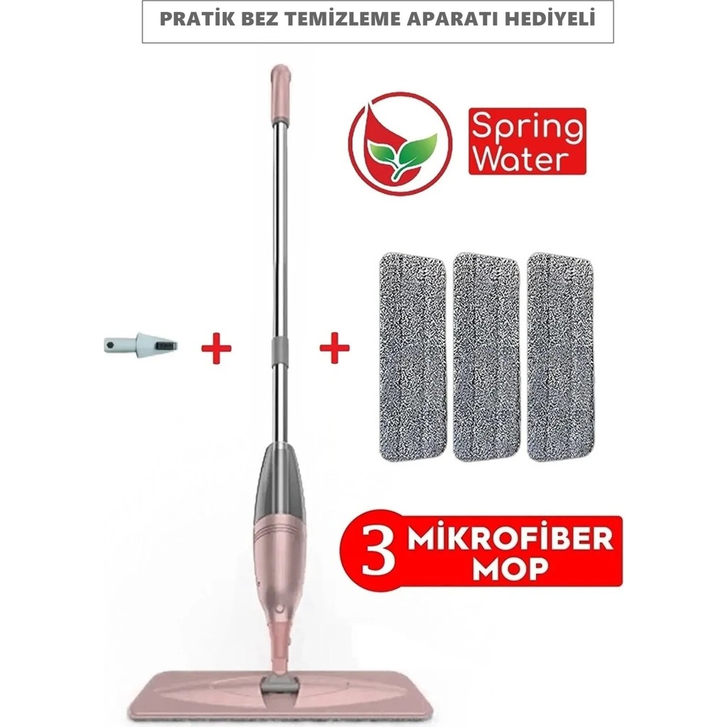 Miomi Sprey Mop 300CC Su Hazneli Pratik Temizlik 3 Adet Mop ( Distribütör Garantili ) Diğer Fiyatı