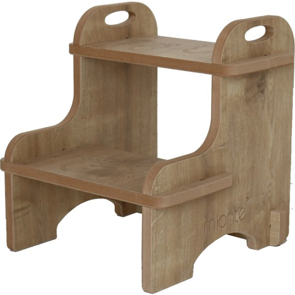 Mionte Flat-Pack Basamak Çocuk ve Yetişkin Montessori Yükseltici Merdiven Ahşap Bebek Banyo-Tuvalet Fiyatı
