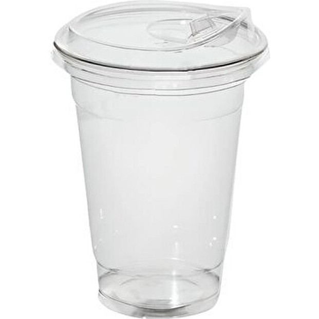 Miopack 400 cc Plastik Pet Limonata Milkshake Bardağı 20 Klips Kapaklı Şeffaf Renkli Diğer Fiyatı