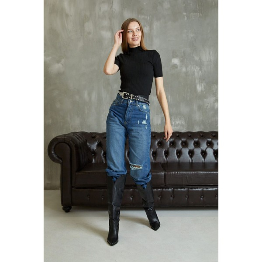 Miostil Yırtık Detay Jean Pantolon-Mavi Bayan Jeans / Kot Pantolon Fiyatı