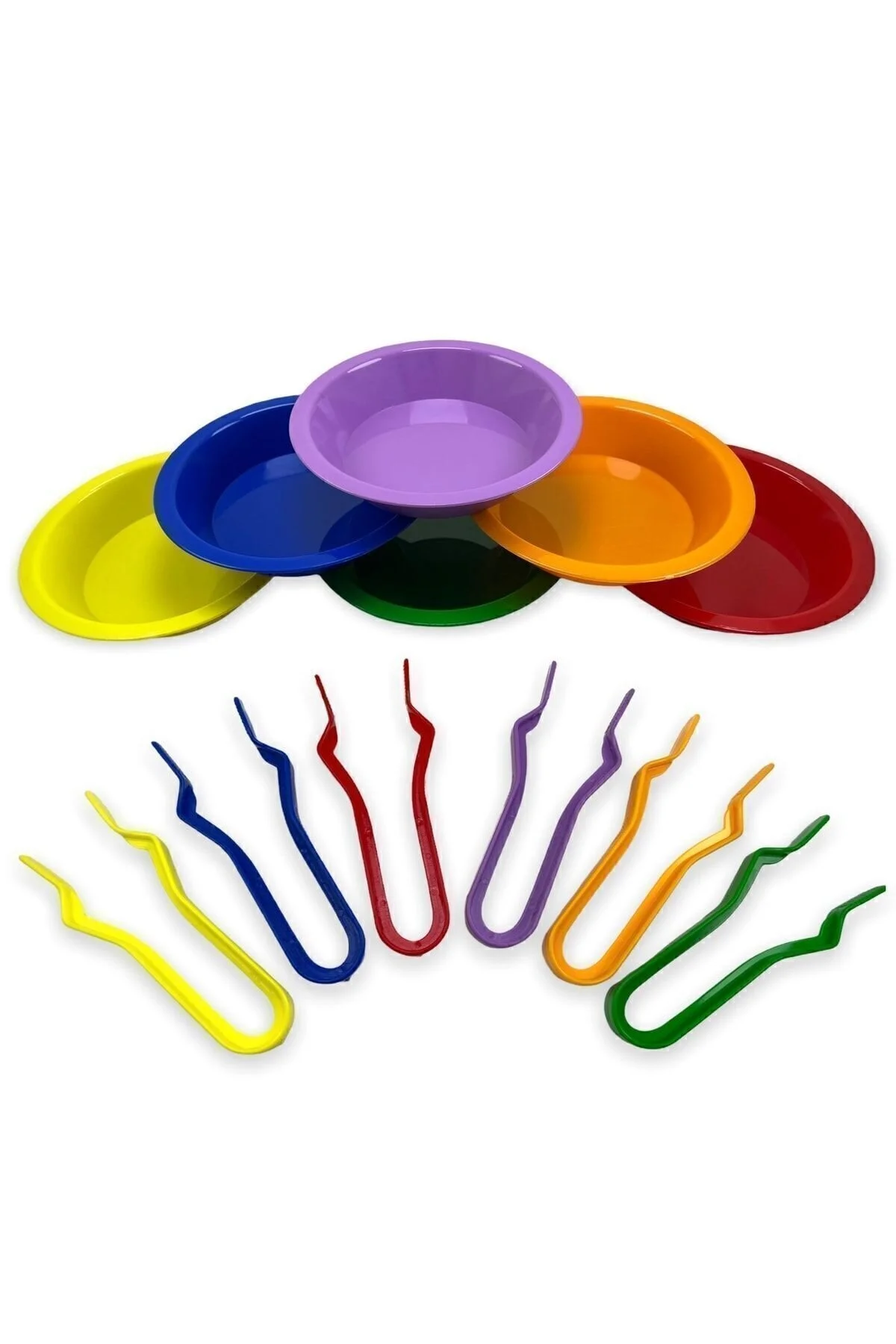 MİR Aktarma Seti - Kase Ve Cımbızlar Montessori Set ( 6 Adet Kase - 6 Adet Cımbız)" Eğitici Oyuncak Fiyatı