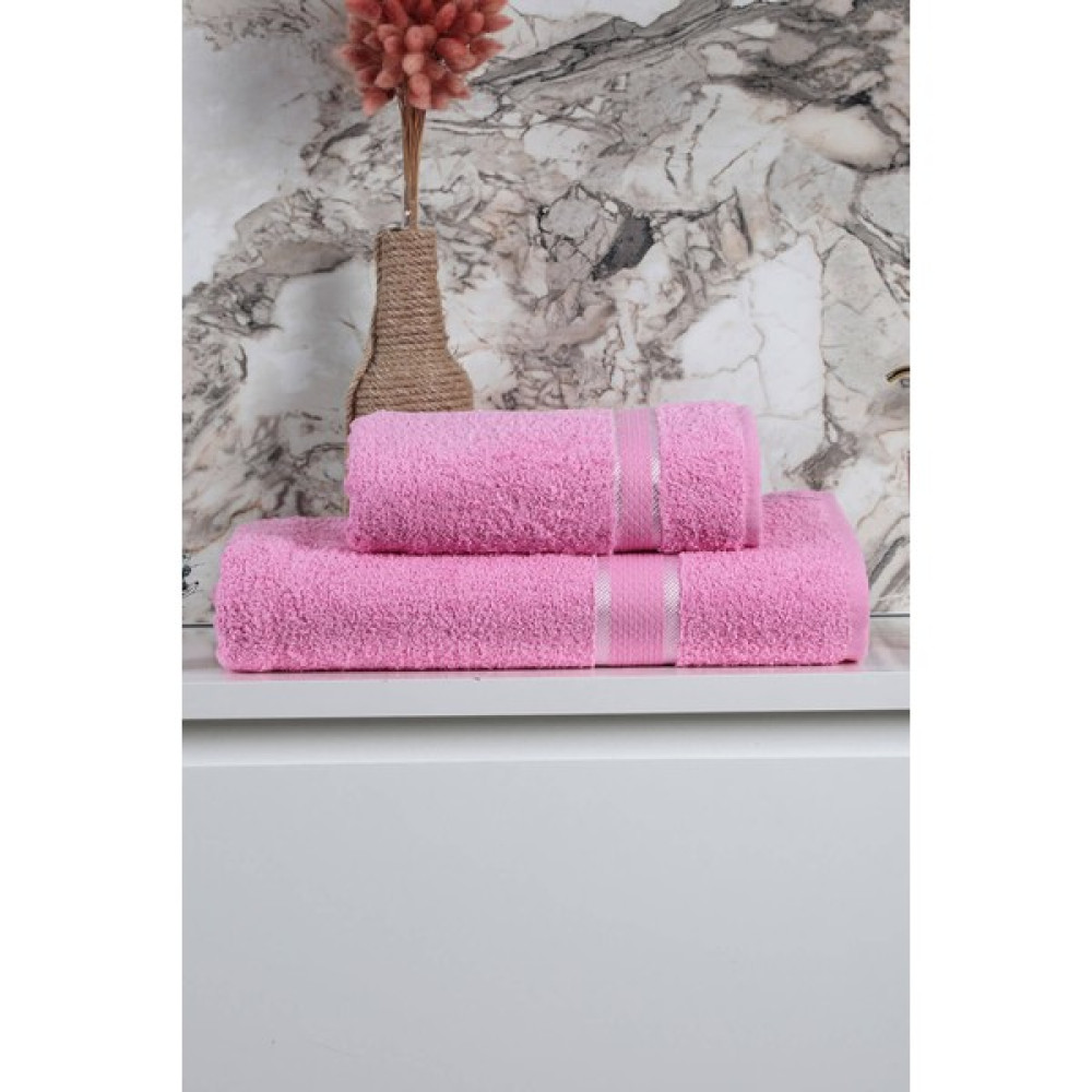 Mira Home %100 Pamuk 2 Parça Kadın - Erkek Banyo Duş Hamam Havlu Seti 90 x 140 cm - Pembe Banyo Havlusu Fiyatı