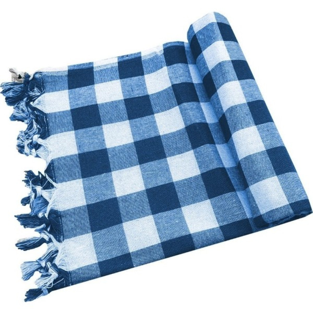 Mira Home 150 x 150 cm Kareli Yer Sofra Bezi Piknik Masa Örtüsü Saçaklı - Mavi Masa Örtüsü Fiyatı