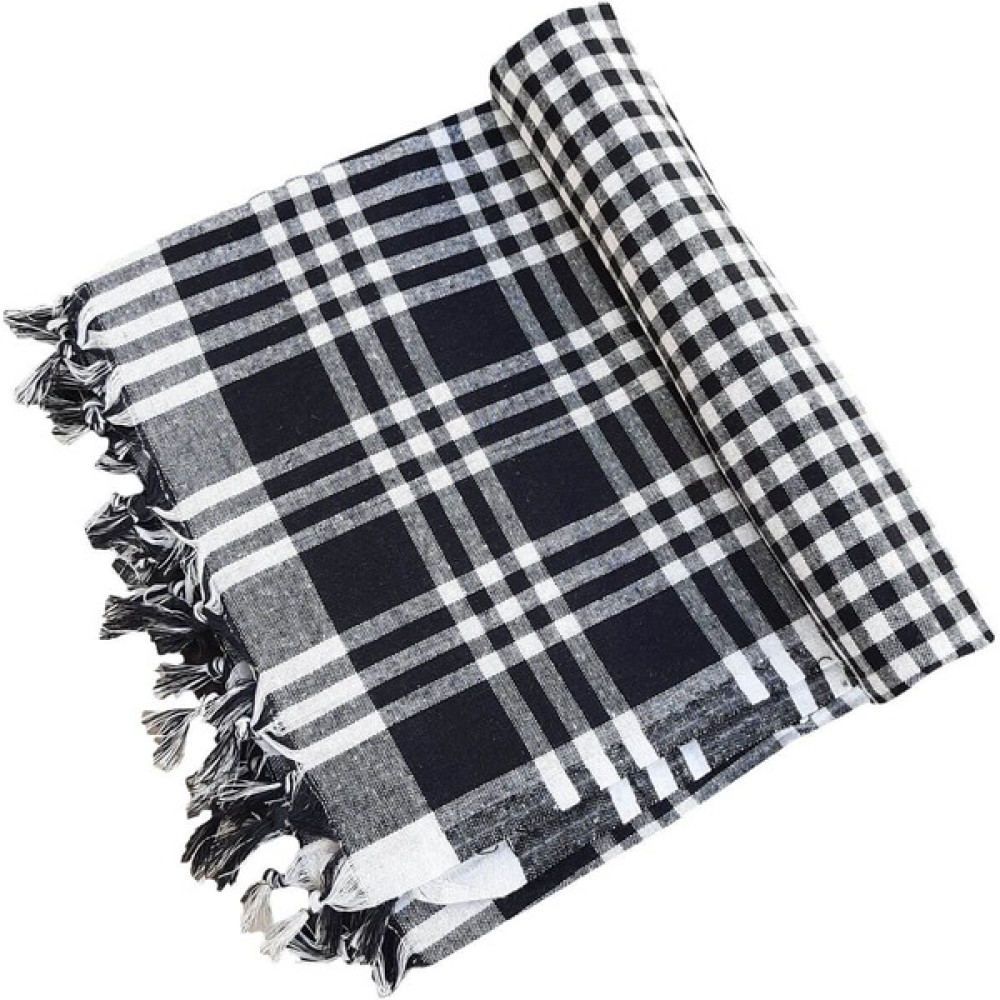 Mira Home 170 x 170 Pötikare Yer Sofra Bezi Piknik Masa Örtüsü Saçaklı - 170 x 170 cm - Siyah Masa Örtüsü Fiyatı
