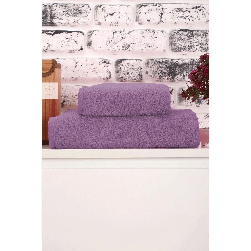Mira Home 2 Parça Kadın / Erkek Banyo Duş Hamam Havlu Seti 90 x 150 cm Pamuklu - Mor El / Yüz Havlusu Fiyatı