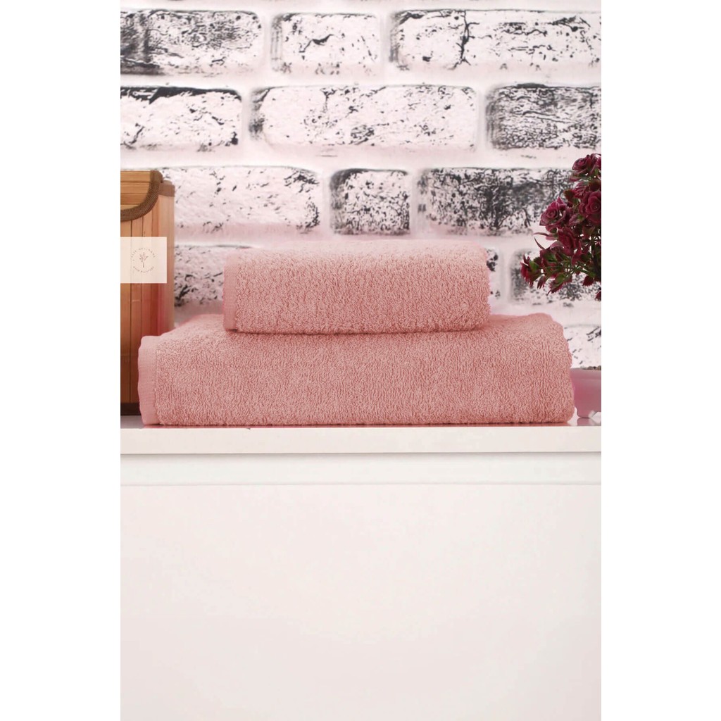 Mira Home 2 Parça Kadın / Erkek Banyo Duş Hamam Havlu Seti 90X150 cm %100 Pamuklu - 90 x 150 cm - Gül Kurusu El / Yüz Havlusu Fiyatı