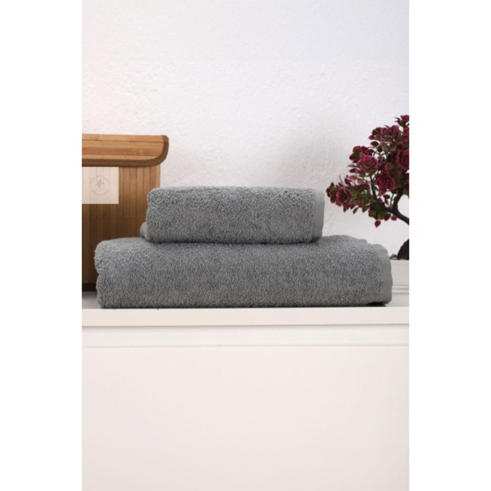 Mira Home 2 Parça Kadın / Erkek Banyo Duş Hamam Havlu Seti 90X150 cm %100 Pamuklu - Gri - 90 x 150 cm Banyo Havlusu Fiyatı