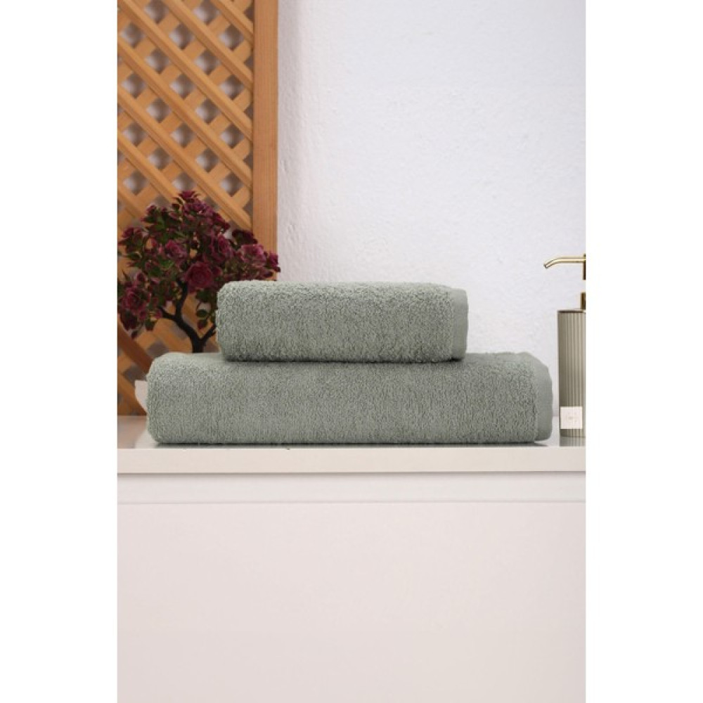 Mira Home 2 Parça Kadın / Erkek Banyo Duş Hamam Havlu Seti 90X150 cm %100 Pamuklu - Yeşil - 90 x 150 cm Banyo Havlusu Fiyatı