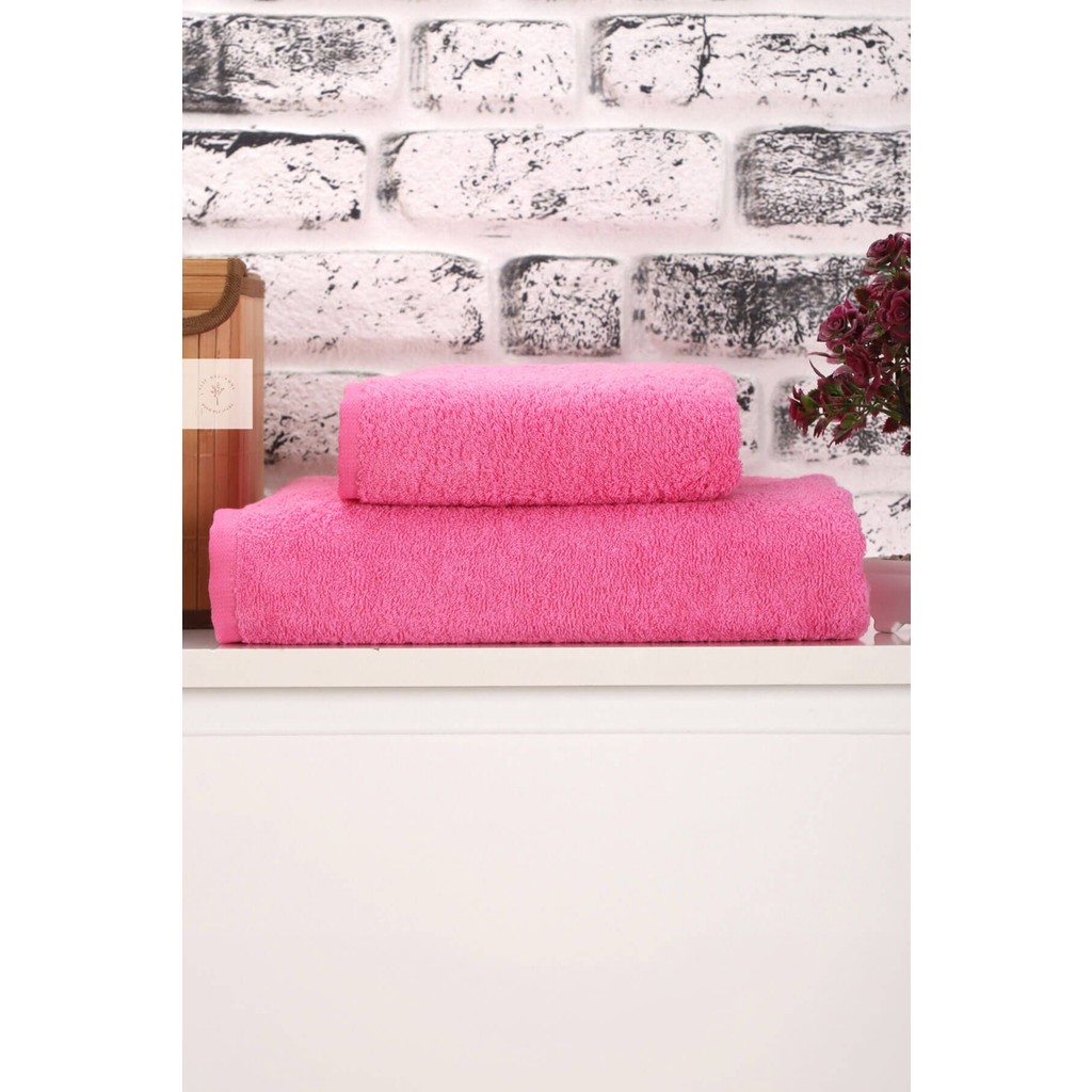 Mira Home 2 Parça Kadın / Erkek Banyo Duş Hamam Havlu Seti 90X150 cm Pamuklu - Pembe - 90 x 150 cm El / Yüz Havlusu Fiyatı