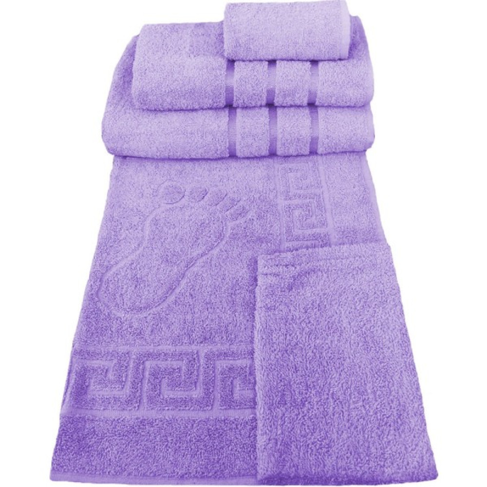 Mira Home 5 Parça Banyo Havlusu Seti Pamuklu Hamam Duş Havlu Takımı - Lila - 70 x 140 cm Banyo Havlusu Fiyatı