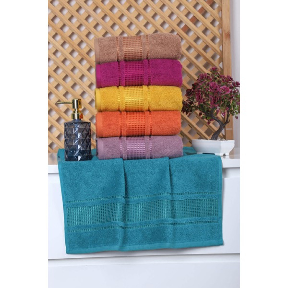 Mira Home 6 Lı Rengarenk El Yüz Pamuklu Havlu Seti Çeyizlik 50 x 90 cm Gold - Çok Renkli El / Yüz Havlusu Fiyatı