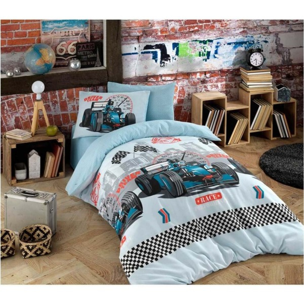 Mira Home Tek Kişilik Genç Erkek Çocuk Nevresim Takımı Race - Renkli - 160 x 240 cm Nevresim Takımı Fiyatı