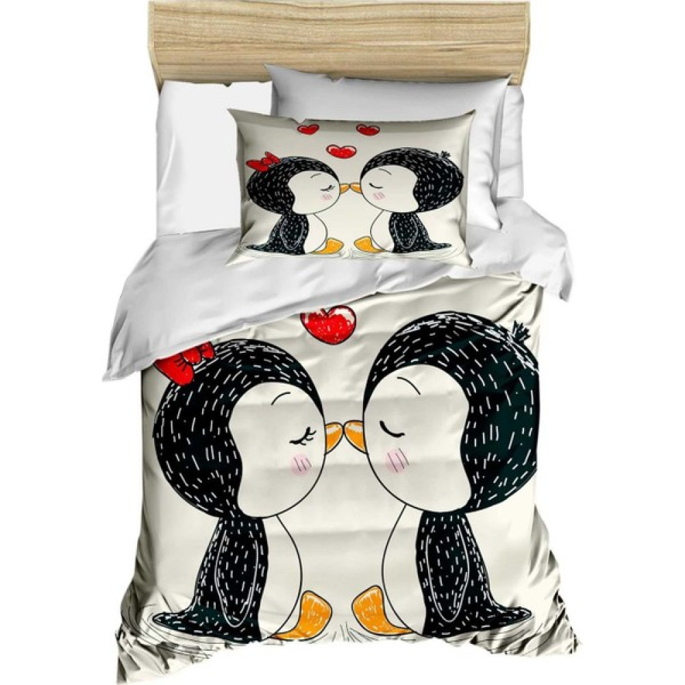 Mira Home Yenidoğan Kız Bebek Nevresim Takımı; %100 Pamuklu Penguen - Renkli - 100 x 150 cm Bebek Nevresim Takımı Fiyatı
