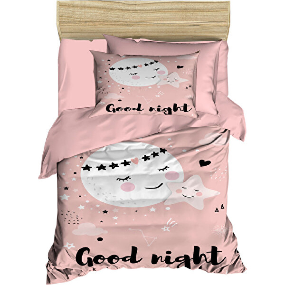 Mira Home Yenidoğan Kız Bebek Nevresim Takımı 3D Pamuklu Good Night - Pembe - 100 x 150 cm Bebek Nevresim Takımı Fiyatı