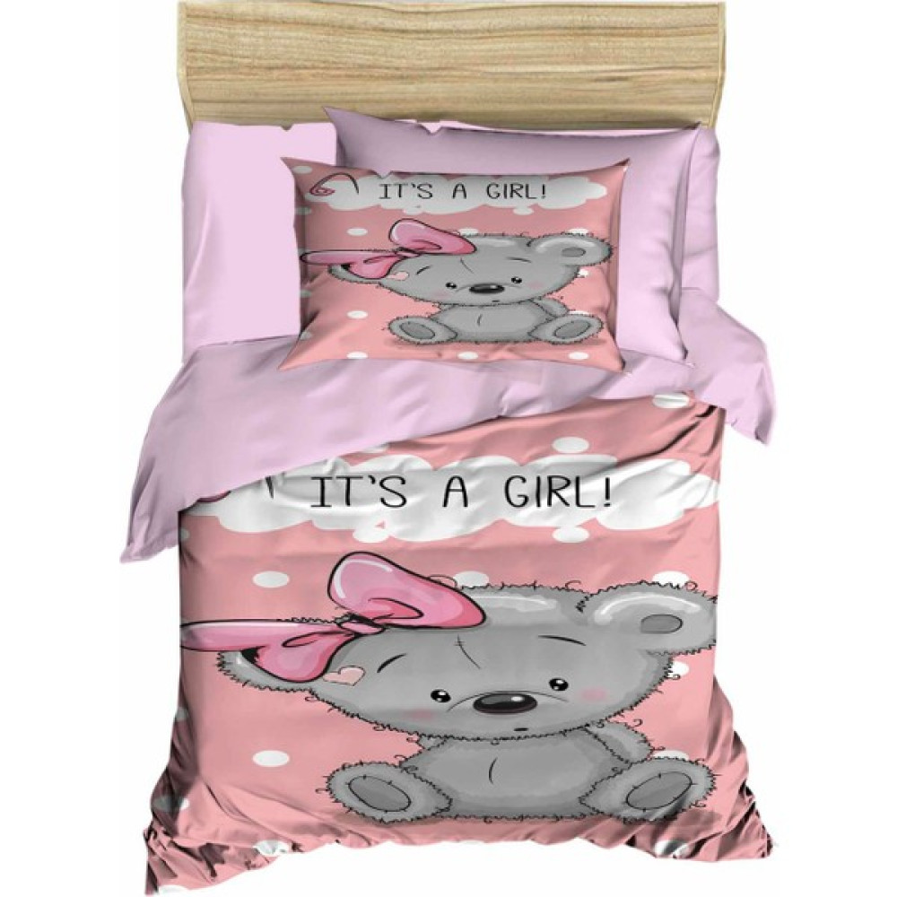 Mira Home Yenidoğan Kız Bebek Nevresim Takımı 3D Pamuklu Its A Girl - Pembe - 100 x 150 cm Bebek Nevresim Takımı Fiyatı